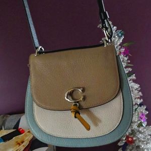 Coach adorable blue color block crossbody